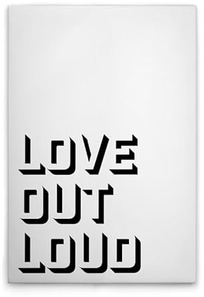 A.S. Création Leinwandbild Love Out Loud - Wandbild in Weiss, Schwarz - 80 x 120 cm - DD133085