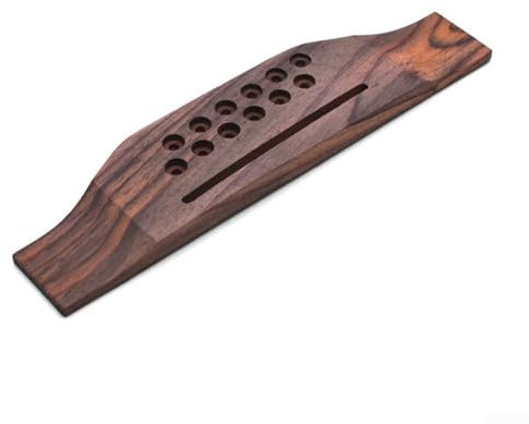 Puente de palo de rosa guitarra acústica para 12 cuerdas 16 x 4,3 x 0,9 cm