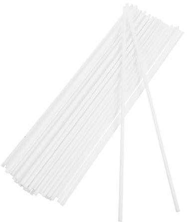 Beavorty Diffusorstäbchen Diffuser Weiß für Stück 4mm 50 Öle Ätherische Geruchlos für Zuhause und Auto