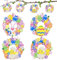 Ostern Kränze Bastelset für Kinders, 8 Stück Filz Ostern Basteln für Kinder, Bastelset Frühling für Kinder, Osterdeko zum Basteln für Ostern, für Mädchen Jungen Frühling Ostern Party Geschenk