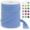 LEREATI Schrägband 12mm x 50m, Webband zum Nähen Einfassband Bias Tape Stoffband Baumwolle, Nahtband zum Nähen, Basteln, Paspeln, Kleidung, Dekorationen, DIY Handwerk (Hellblau)