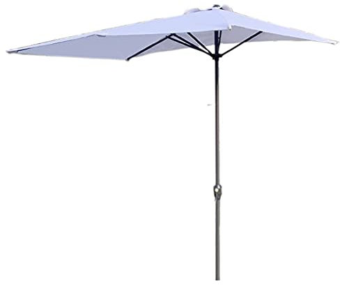 ZJFHEYUO Sombrilla de Patio, sombrilla de jardín, 230 cm, Revestimiento Impermeable, Media sombrilla Ajustable en Altura, sombrilla pequeña para Patio, Playa, Piscina