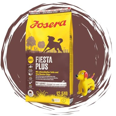 Josera - Hundefutter - Josera Exclusive FiestaPlus - Trockenfutter 12,5 KG + Goodie Quietsche Seppl - Premium Hundefutter für aktive Hunde