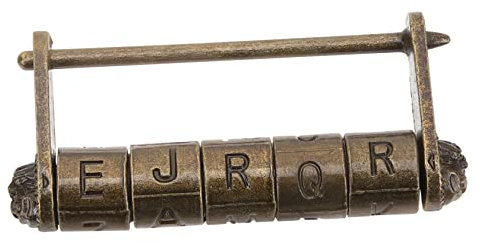 Tofficu Cerradura De Cobre Antigua Antiguo Tallado Viejo Retro Decoración Pequeño Cerrar Cerradura De Código De Gabinete Vintage Decorativa Aleación De Zinc