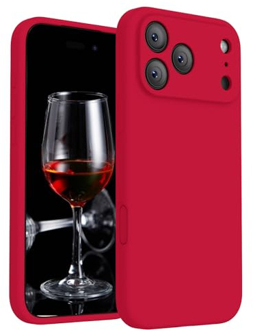 FireNova Magnetic for iPhone 17 Pro Case, 6.3, Deep Red | Compatible with MagSafe, Integrated Silicone Camera Control Button, Camera Protection, Anti-Scratch Soft Microfiber Lining