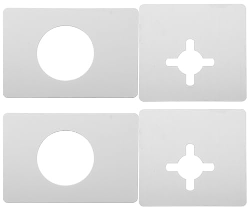 Gatuida 4pcs Stainless Steel Door Reinforcement Plates Door Lock Repair Kit with Knob Lever Deadbolt Fixing Cover Plates for Enhanced Security and Protection