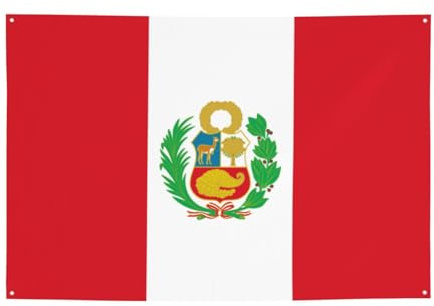 Partybanner Flagge Peru - Banner für Dekorationen geeignet für Geburtstage, Weihnachten und festliche Veranstaltungen
