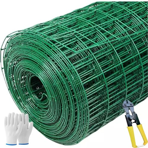 Gartenzaun, Maschendrahtzaun, 6 x 6 cm, Drahtstärke 2,3/2,5/2,8/3/3,2/3,4 mm, für Sämling, Gemüse, Obst, Pflanzenschutz (1,5 x 30 m, 2 m)