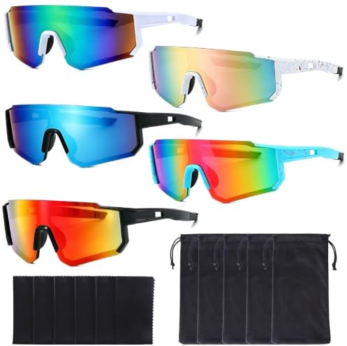 Virtue Yun Schnelle Brille, Sportbrille Damen, Fahrradbrille, Schnelle Brille Herren, Winddicht UV 400 Rennradhelm, Sportbrille für MTB Rennrad Radfahren Biking