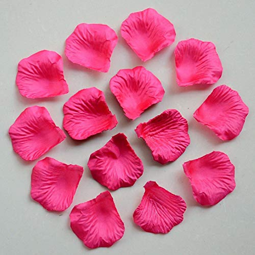 2000pcs Hot Pink Silk Rose Petals Mother’S Day Wedding Confetti Anniversary Table Decorations Christening Flowers Scatter