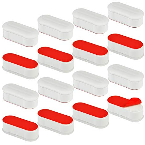 Toilet Seat Bumper Replacement Kit for Bidet with Strong Adhesive, 16 Pcs Topbuti Universal White Toilet Seat Bumpers Pads for Use with Bidets Stick On for Home and Hotel
