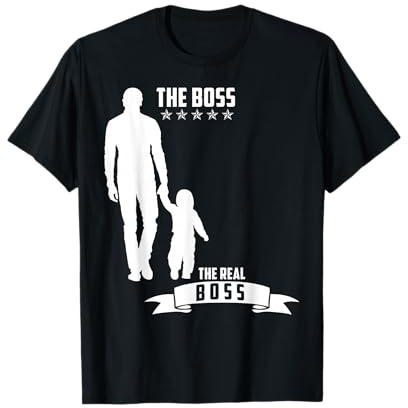 Vater & Sohn Papa & Sohn Vatertag Boss Lustiges Partnerlook T-Shirt