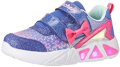 Skechers Tri-brights Lil Gleam, Scarpe da ginnastica Donna, Nero Rosa Acceso, 44 2/3 EU