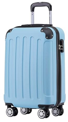 BEIBYE Hartschalen-Koffer Trolley Rollkoffer Reisekoffer Handgepäck 4 Rollen (M-L-XL-Set) (Glacial Blue, M)