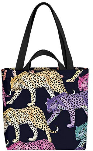 VOID Leopard Safari Dschungel Tasche 33x33x14cm,15l Einkaufs-Beutel Shopper Einkaufs-Tasche Bag