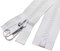 ByaHoGa 2 pezzi 152 cm #10 Cerniera lampo lunga, modello, in materiale plastico, con doppio tirante interno ed esterno, per tenda e sacco a pelo, bianco