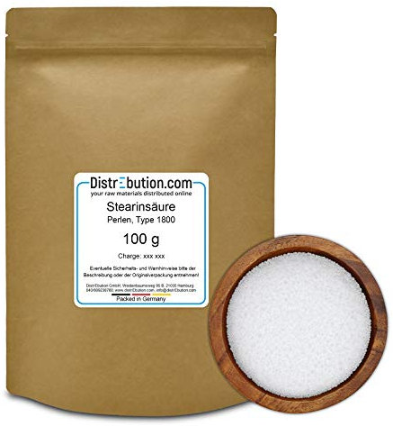 100 g Stearinsäure in Granulat, für die Herstellung von Kerzen, Type 1800 Stearin Wachs