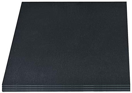 Cepewa Lot de 4 assiettes en ardoise - Carrées - 30 x 30 cm - Dessous de verre pour décoration de table