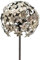 finehomegarden Gartenstecker Allium 20x20cm groß Zink Gartendeko Rankhilfe Metall Stecker Garten Deko