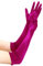 EORUBE 1920s Handschuhe für Damen Ellenbogen Lange Satin Handschuhe Party Kostüm (Rose Rot)
