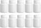 iiniim 10pcs Plastic Pill Container Bottles Empty Medicine Tablet Storage Holder Chemical Bottles White 30ml