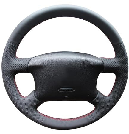 MEWANT Lenkradbezug für Golf 4 für Passat B5 für Variant für Sharan für Bora T4 T5 Lenkradhülle aus Kunstleder Mikrofaser Leder Lenkradbezug per Hand Nähen