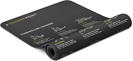 TriggerPoint Mobility Training Mat – Reisefreundlich | Schwarz; 183 x 60 cm; Trainings-, Dehn- & Faszienroll-Matte; rutschfeste, texturierte Oberfläche – leicht & reisefreundlich