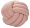 RENXR Knotenkissen, rund, 27,9 cm, Lammwolle, Knoten, Ballkissen, Heimdekoration, Kissen, handgefertigt, geknotet, für Couch, Bett, Auto, Büro… (Rose)