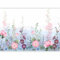 murando Photo Wallpaper Flowers 350x256 cm / 138x97 Non-Woven Premium Art Print Fleece Wall Mural Decoration Poster Picture Design Modern Meadow Leaves Nature Like Painted Mallow b-C-10266-a-a