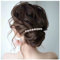 Yheakne Kristall Braut Haarkamm Gold Strass Haarteil Hochzeit Kopfschmuck Seitenkamm Haarschmuck für Braut und Brautjungfern (Gold)