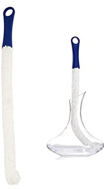 Wine Cleaning Brush Flexible Long Bottle Brush Cleaner for Wine Decanters, Goblets, Champagne, Cups, Glasses, Multi-Function Household Cleaning Tools (Dark Blue)