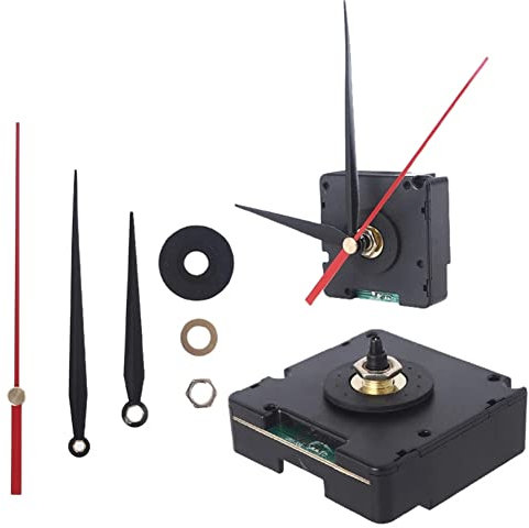 BYNYXI Funkuhrwerk DCF Uhrwerk, Lautloses Uhr Zubehör für DIY Uhrwerk Ersatzteile Schwarz Metall Uhrwerke mit Zeiger Quarz Uhrwerk Wanduhr Elektrisches Uhrwerk Mechanismusteile zum Basteln