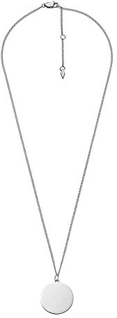 Fossil Halskette Für Frauen Drew, Länge: 460mm+55mm, Breite: 21.5mm, Höhe: 21.5mm Silber Edelstahl Halskette, JF04384040
