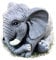 Darthome Cement Elephant Planter Drainage Hole Grey African Animal Outdoor Plant Pot Gift