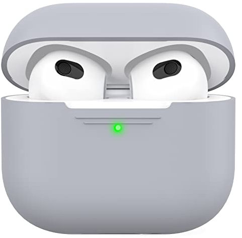 AHASTYLE AirPods 3 Schutzhülle aus Silikon für AirPods 3, kompatibel mit AirPods 3 2021 (Grau)