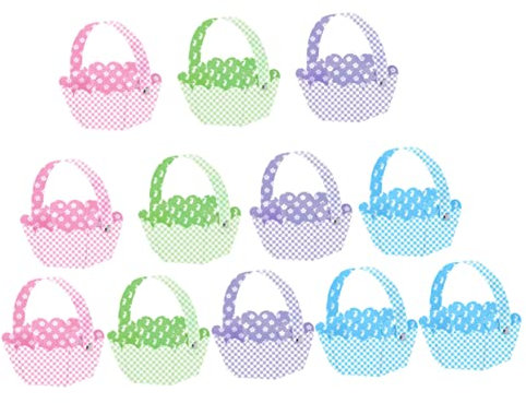 LABRIMP 12 Stücke Ostern Handtasche Lagerung Körbe 4 Ostern Dekorationen Korb