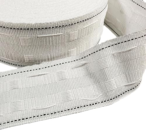 Curtain Tape 2 Inch, White 50mm Pencil Pleat Curtain Header Tape 10 Metres