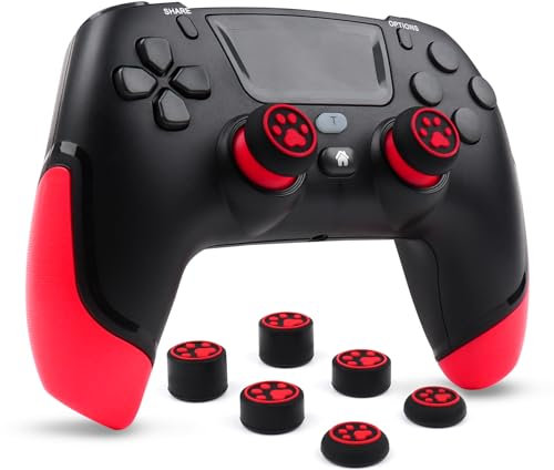 RALAN Schwarzer kabelloser Controller kompatibel mit PS4/Pro/Slim/PS3/IOS/for Switch/PC for PS4 Dualshock 4 Gamepad mit Kopfhöreranschluss und Touchpad