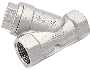 ERBER BSP 1/2 3/4 1 1-1/4 1-1/2 Female Inline Y Mesh Strainer Threads Filter 304 Stainless Steel filter valve (Color : DN15)