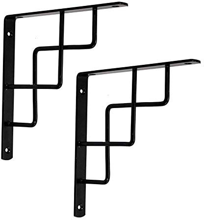 CAZARU Furniture Support Leg Triangular Key Holder Fixed Wrought Iron Scaffold X2