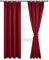 DWCN Fensterdeko Vorhänge mit Kräuselband 2er Set H 245 x B 140 cm, Blickdicht Wohnzimmer mit Vorhang-Krawatten, Verdunkelungsvorhang Gardinen Thermogardine Wärmeisolierend, Rot
