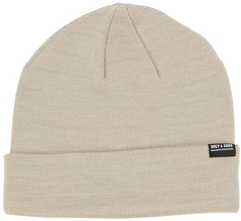 ONLY & SONS Herren ONSEVAN Life Knit Beanie NOOS Strickmütze, Silver Lining, Einheitsgröße