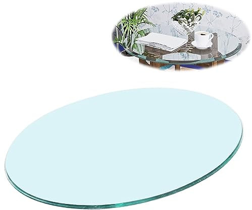 SAGIDAR Dessus De Table en Verre Plateau, Plateau De Table Rond en Verre, Table D'appoint Ronde, Table DIY, Plateau De Table Rond en Verre De Sécurité Trempé, 38CM 50CM 75CM 88CM 100CM
