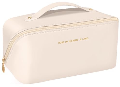 GroßE KapazitäT Kosmetiktasche Damen, MäPpchen Make Up Bag Schminktasche FedermäPpchen Kosmetik Reise TäSchchen Kosmetikbeutel Mit FäChern