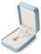 Oirlv PU Leder Blau Anhängerbox Schmuckschatulle Valentinstag Geburtstag Geschenkbox Schmuck Display Stand
