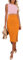 AUSELILY Robe d'été Femme Robe Moulante Midi Robe Tankini Découpée Longueur Genou avec Fente Orange & Rose Clair XL