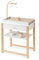 ELLA & PIET® Puppenwickeltisch Splashy mit Badewanne und Mobile aus Holz (Weiß-Schlamm) Puppenwanne Spielzeug
