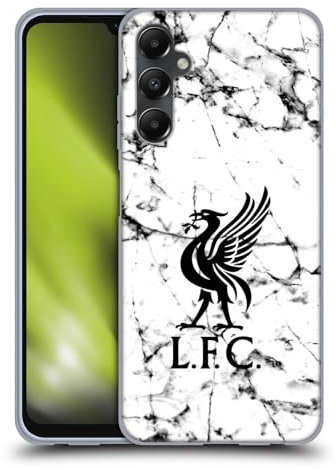 Head Case Designs Offizielle Liverpool Football Club Liver Bird Schwarz Marmor Soft Gel Handyhülle Hülle kompatibel mit Samsung Galaxy A05s