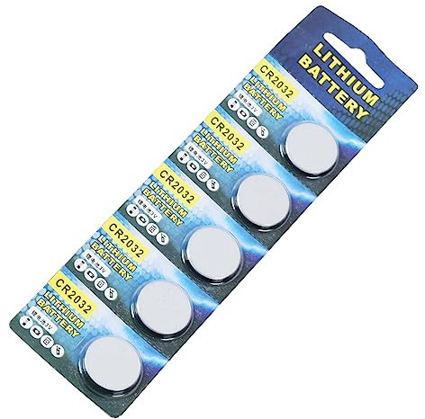 5 Pièces Améliorées CR2032 Batterie 3V Pile Au Lithium Pile Bouton Capacité 260mAh Batteries Utilisées pour Les Accordeurs Durables