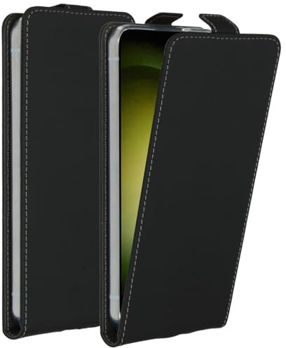 ACCEZZ Flipcase Hülle kompatibel mit Samsung Galaxy S24 Plus– Flip Case Tasche – Handytasche zum Aufklappen in Schwarz [1 Kartenfach, Magnetverschluss, Premium Kunstleder]